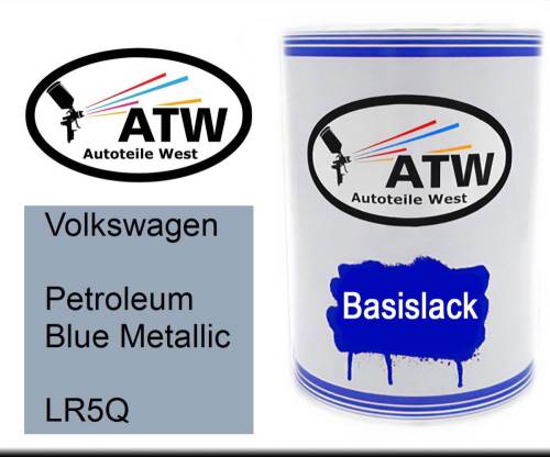 Volkswagen, Petroleum Blue Metallic, LR5Q: 500ml Lackdose, von ATW Autoteile West.